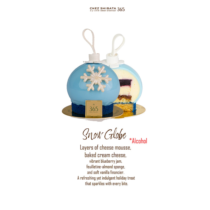 Christmas cake, holiday dessert, blueberry cheese mousse, festive cake Bangkok, handcrafted cakes, Chez Shibata 365, limited edition Christmas menu, premium patisserie Thailand