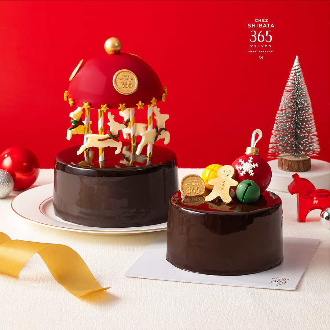 เค้กวันเกิด Birthday cake  バースデーケーキ คริสต์มาสเค้ก เค้กของขวัญ Chez Shibata 365 シ ェ ・ シ バ タ Christmas chocolate whole cake クリスマスチョコレートホールケーキ