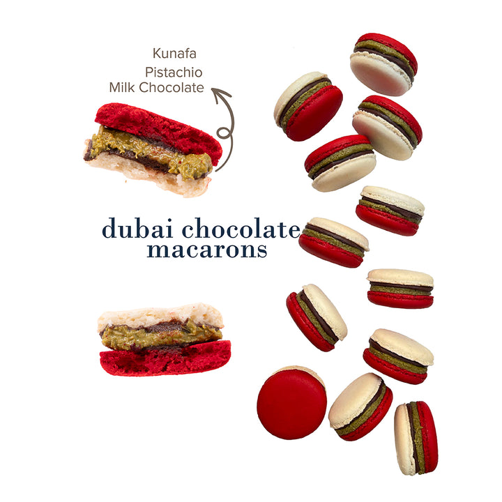 Dubai chocolate macarons