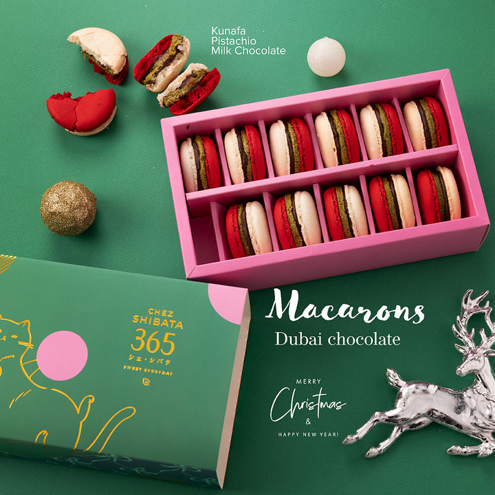 Dubai chocolate macarons