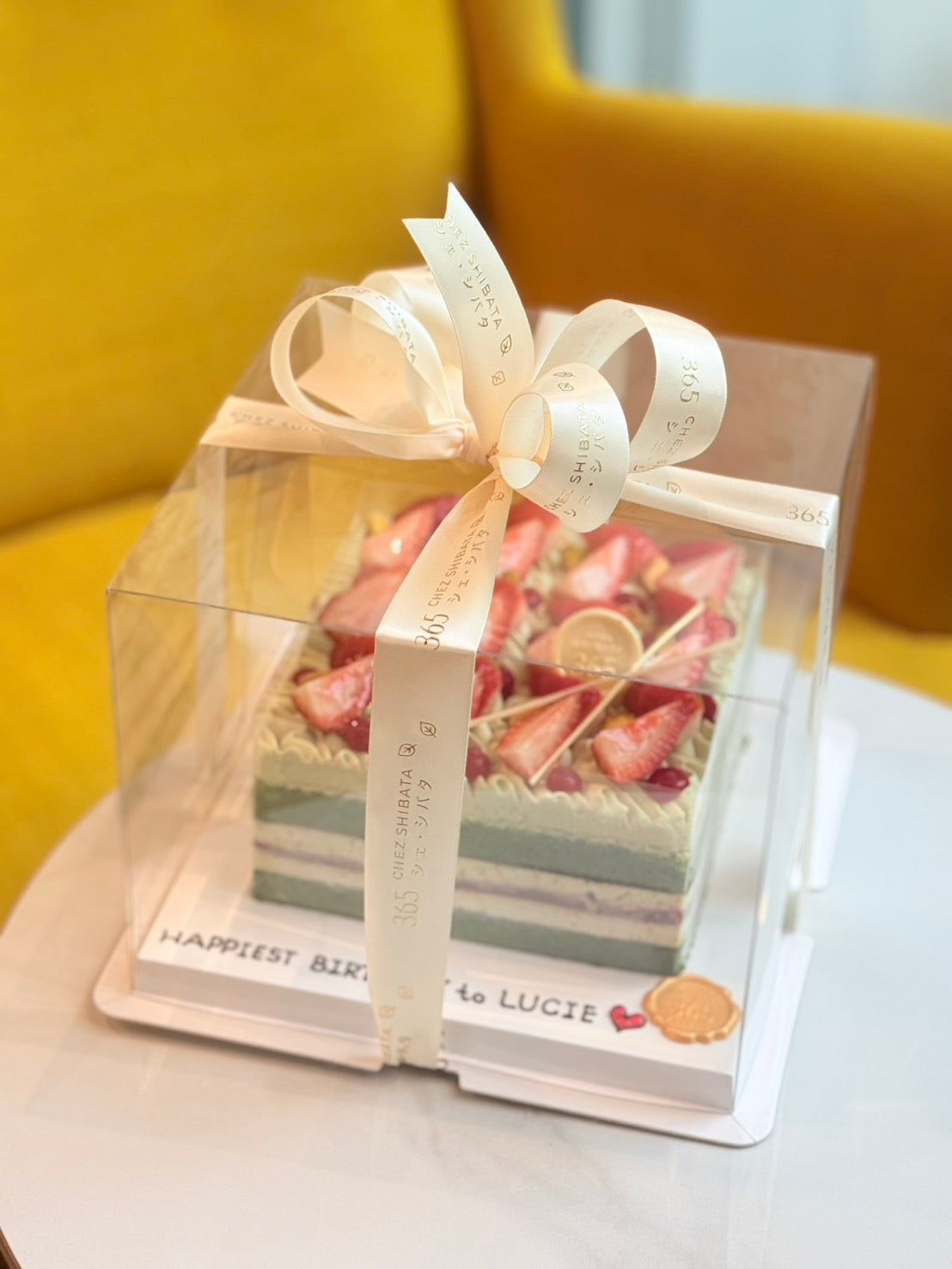Pistachio strawberry cake from Chez Shibata 365