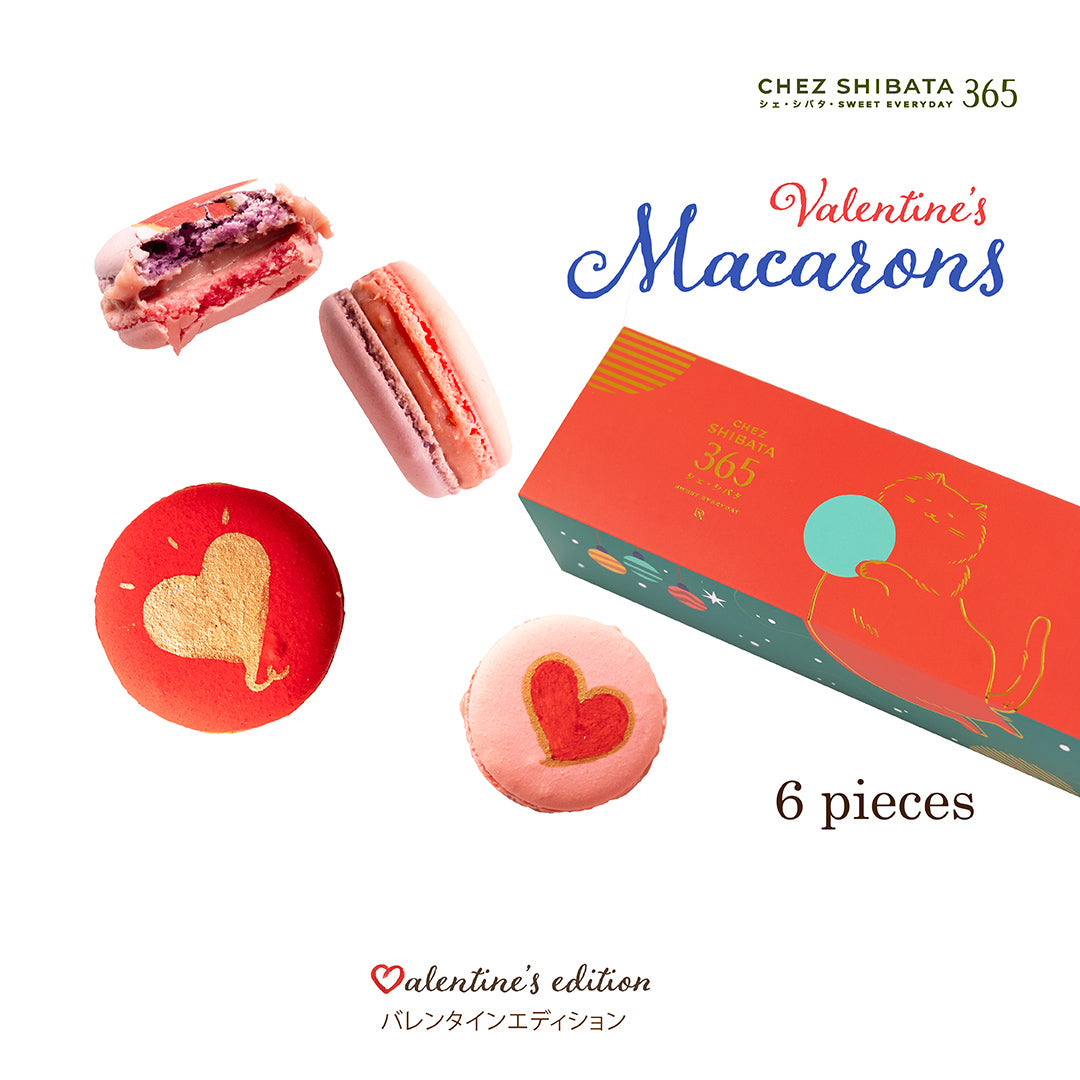 Valentine macarons 6 pieces set box Chez shibata365 