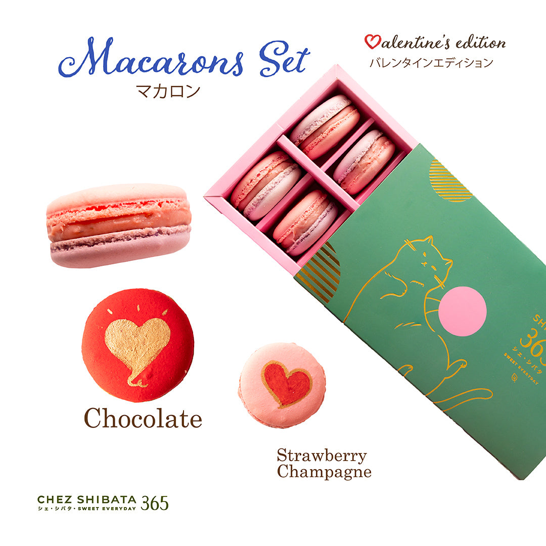 Valentine macarons 12 pieces set box Chez shibata365 