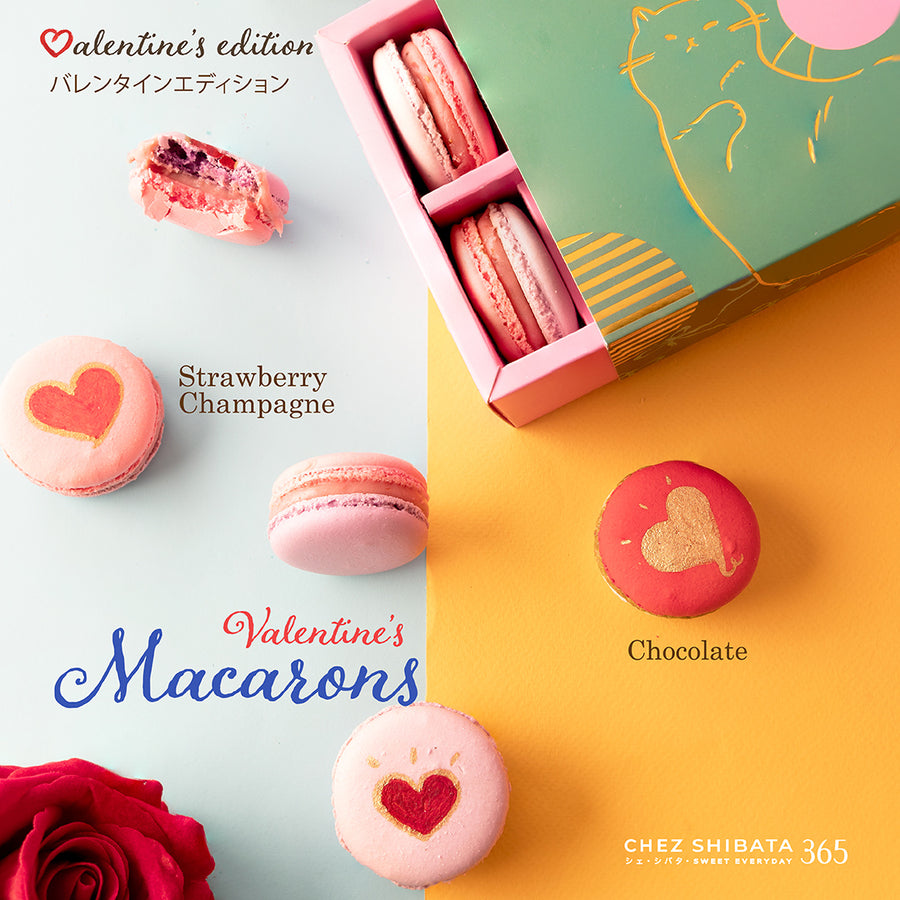 Valentine macarons set box Chez shibata365 